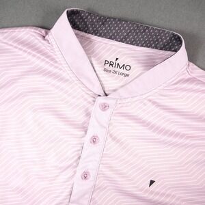 Primo Golf Lightweight Blade Collar Polo Mens 2XL Micro Dot Short Sleeve Shirt